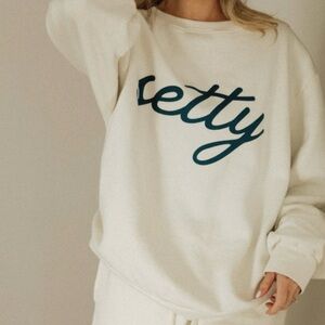 Setty Women’s Classic Crewneck Meet Me At Sunset 100% Cotton Sweatshirt, Large